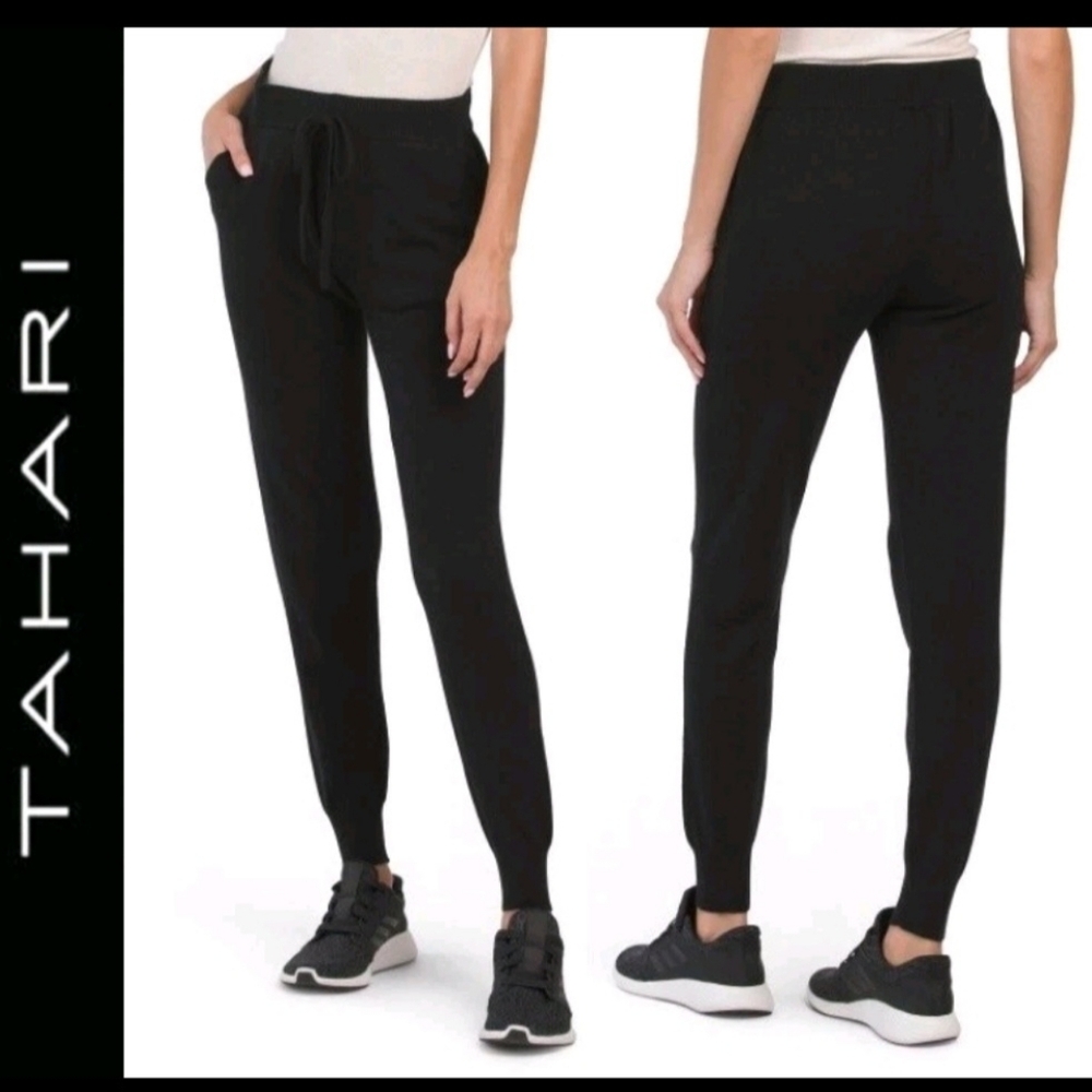 TAHARI WOMEN'S BLACK SWEATPANTS SIZE XL